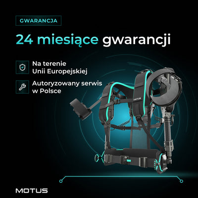 Egzoszkielet Motus Atlas UP - active: 24 miesiące gwarancji na terenie Unii Europejskiej i autoryzowany serwis w Polsce.