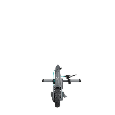 Złożona hulajnoga elektryczna MOTUS Scooty 10 GEN6 od tyłu, na białym tle.