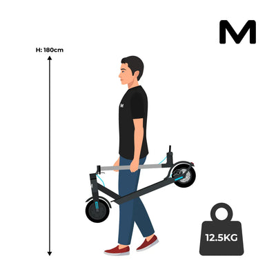 MOTUS Scooty 8.5 - przenoszenie po złożeniu, waga 12,5 kg